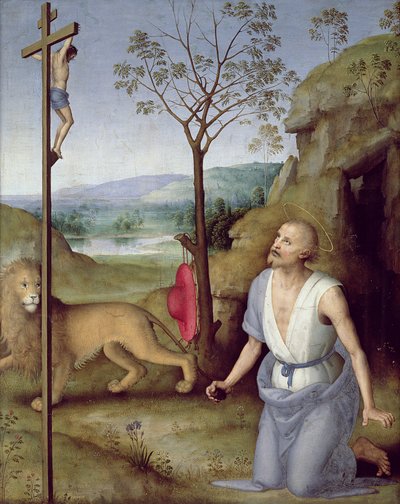 St. Jerome in the Desert, c.1499-1502 by Pietro Perugino